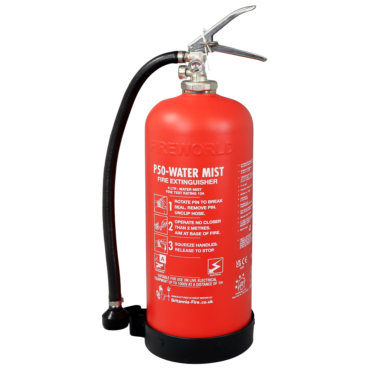 P50 Service-Free 6 Litre Water Mist Fire Extinguisher