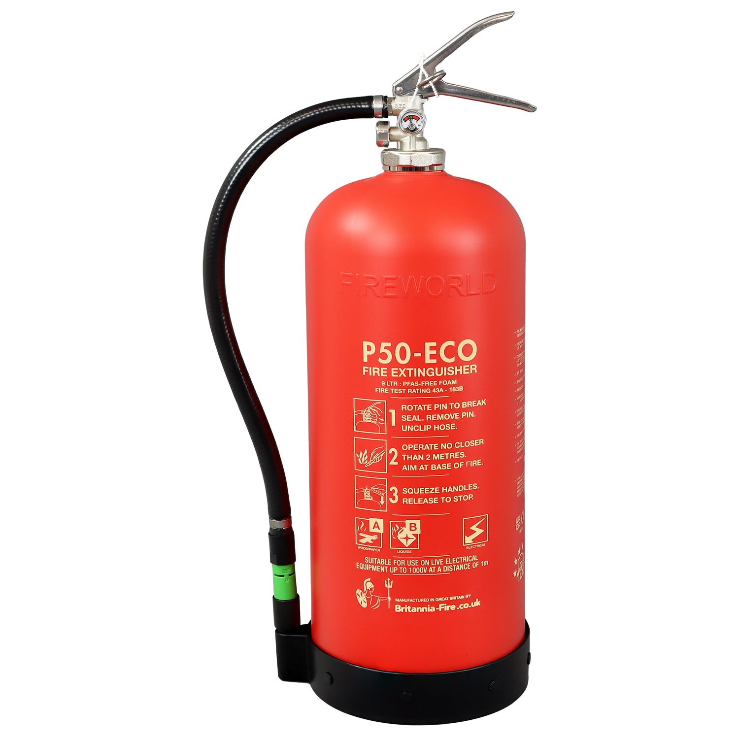 P50 Service-Free 9 Litre Foam Fire Extinguisher – Fluorine-Free