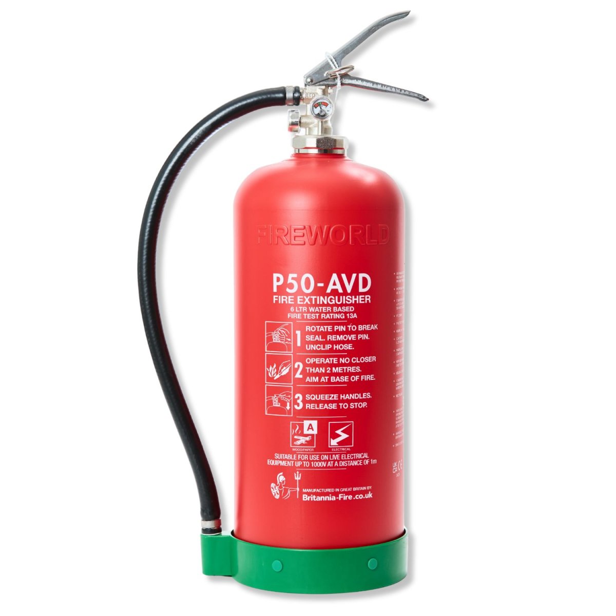P50 Service-Free 6 Litre AVD Fire Extinguisher – for Lithium Battery Fires
