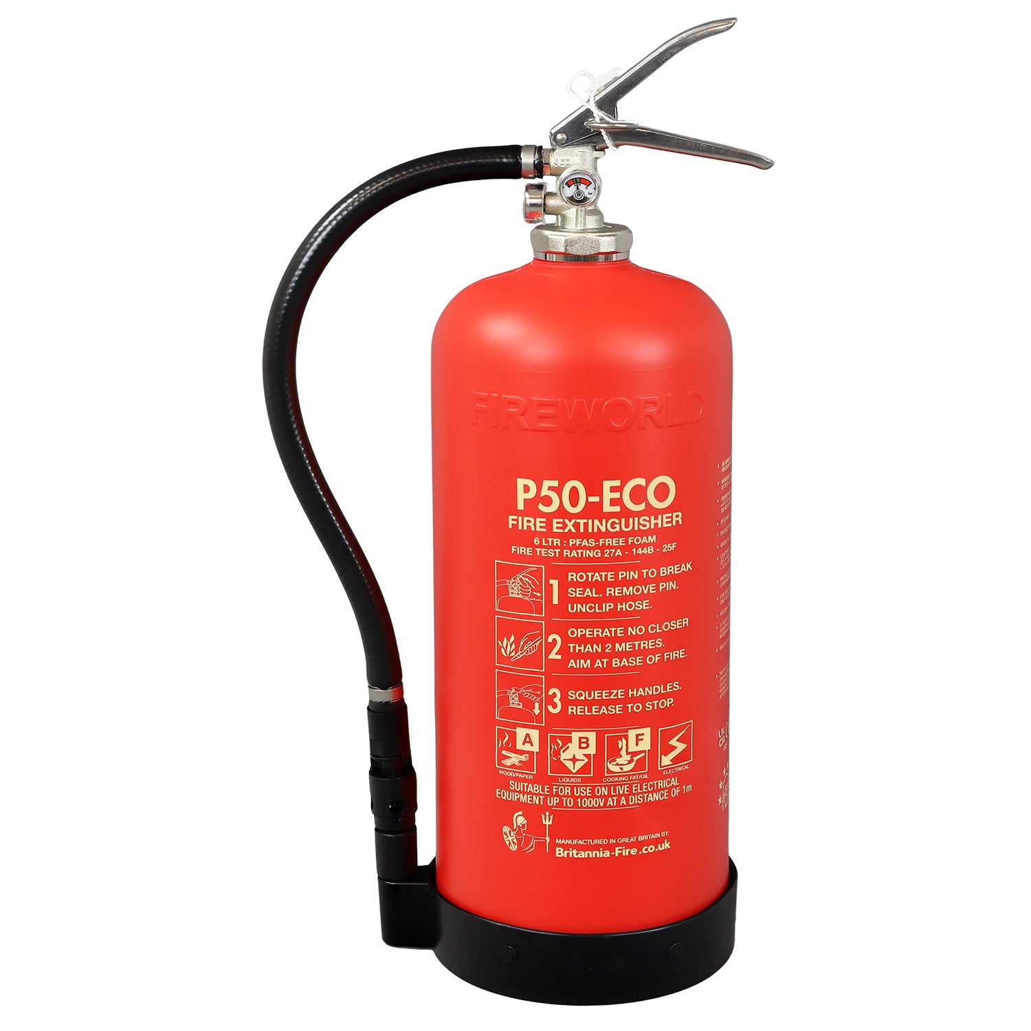 P50 Service-Free 6 Litre Foam Fire Extinguisher – Fluorine-Free