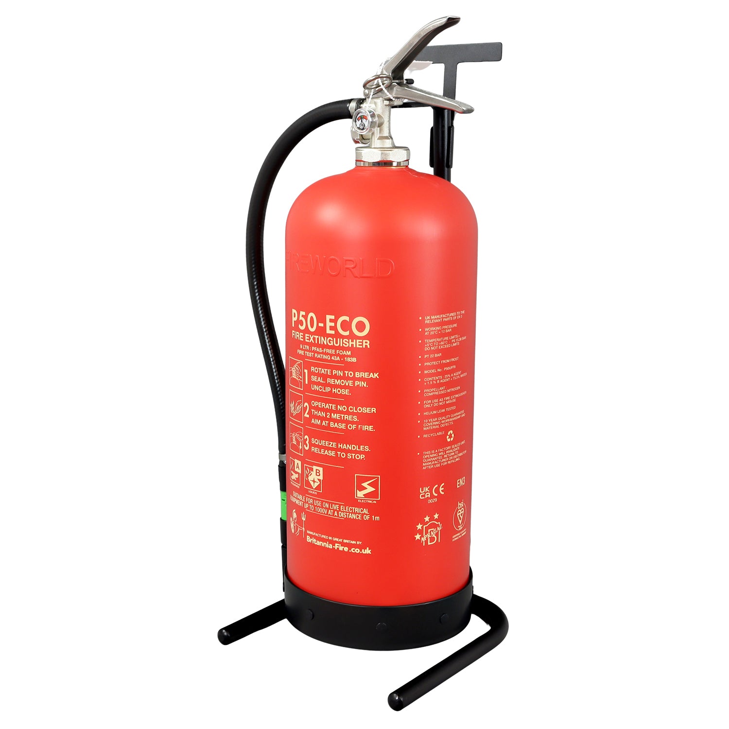 P50 Fire Extinguisher Stand – Black